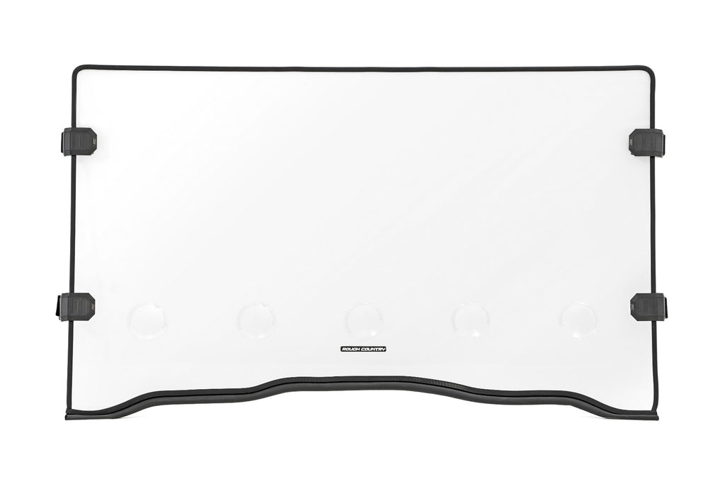 Rough Country Vented Full Windshield | Scratch Resistant | Honda Pioneer 1000/Pioneer 1000-5 (16-22)