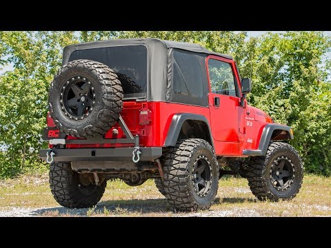 Rough Country Rear Bumper | Tire Carrier | Jeep Wrangler TJ 4WD (1997-2006)