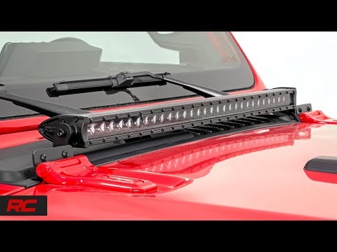 Rough Country Jeep 30-inch LED Hood Kit (18-21 Wrangler JL, 20-21 Gladiator JT | Black-Series)