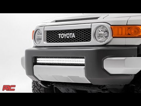 Rough Country LED Light | Bumper Mount | 30" Black Dual Row | Toyota FJ Cruiser (07-14)