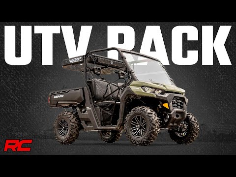 Rough Country Cargo Rack | Dual 2" Black LED Pairs | Flush Mount | Can-Am Defender (17-22)