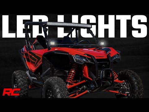 Rough Country LED Light | Cage Mount | 2" Chrome Pair | Wide Angle | Honda Talon (19-21)