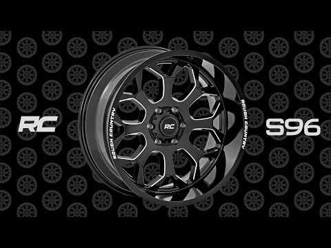 Rough Country 96 Series Wheel | One-Piece | Gloss Black | 20x10 | 8x6.5 | -19mm