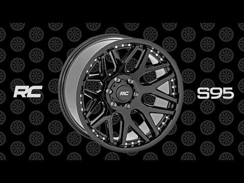 Rough Country 95 Series Wheel | One-Piece | Gloss Black | 20x10 | 6x135 | -19mm