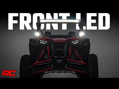 Rough Country LED Light | Front Mount | 40" Black Dual Row | White DRL | Honda Talon (19-21)