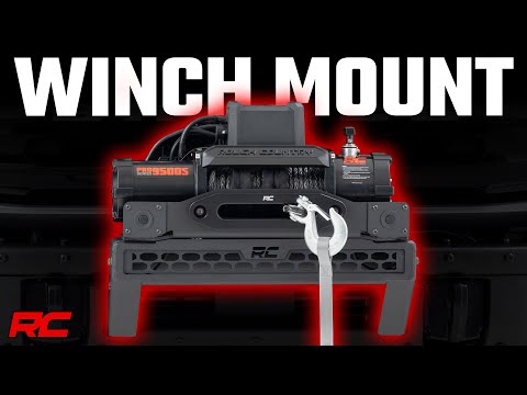 Rough Country High Winch Mount | All Models | 20 Inch Black Single Row LED | Ford Bronco (21-23)