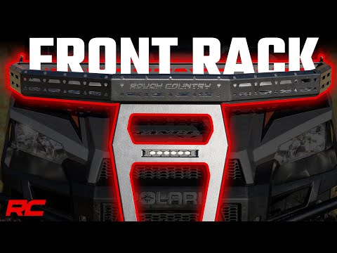 Rough Country Front Cargo Rack | 6" Black Slimline | Polaris Ranger XP 1000 (2017)/Ranger XP 900 (14-19)