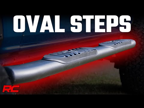 Rough Country Oval Nerf Step | 4-Door | Black | Ford Bronco 4WD (2021-2023)
