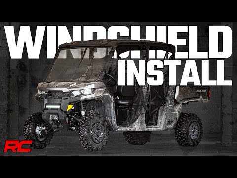 Rough Country Full Windshield | Scratch Resistant | Can-Am Defender HD 10/Defender HD 10 XT (16-22)