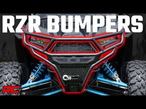 Rough Country Tubular Bumper | Front | Black Series LED | 6" Light | Slim Line | Polaris RZR XP1000