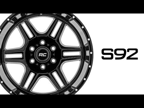 Rough Country 92 Series Wheel | Machined One-Piece | Gloss Black | 22x12 | 6x5.5 | -44mm
