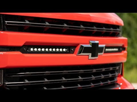 Rough Country LED Light | Grille Mount | 10" Black Slimline Pair | Chevy Silverado 1500 (19-23)