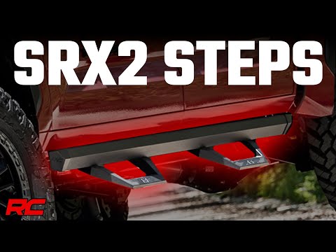 Rough Country SRX2 Adj Aluminum Steps | CrewMax | Toyota Tundra 2WD/4WD (22-23)