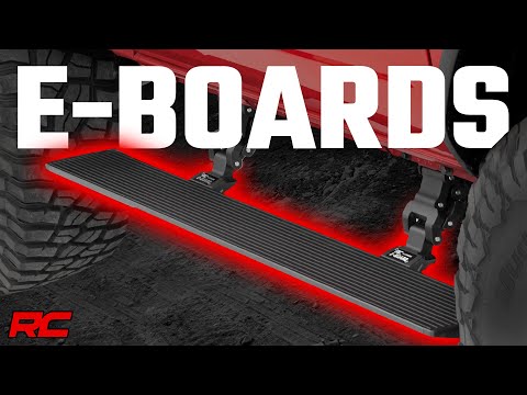 Rough Country Power Running Boards | Lighted | Crew Cab | Chevy/GMC 1500 (14-18)/2500HD/3500HD (15-19)