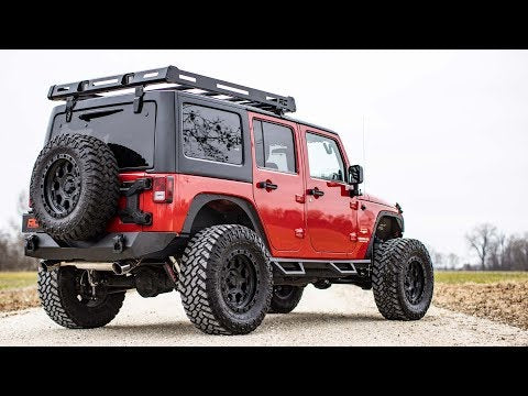 Rough Country Roof Rack | Black Series Lights | Jeep Wrangler JK  (2007-2018)