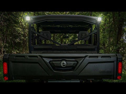 Rough Country LED Light | Rear Cab Mount | 3" Chrome Pair | Wide Angle | Can-Am Defender (16-22)