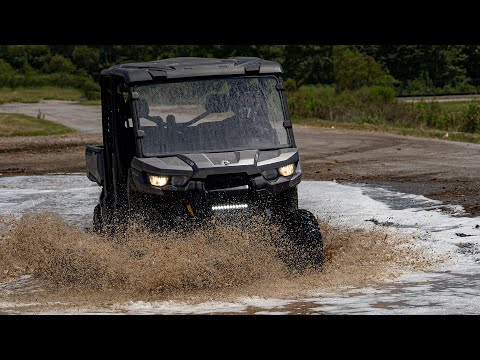 Rough Country LED Light | Bumper Mount | 12" Black Single Row | Can-Am Defender (16-22)