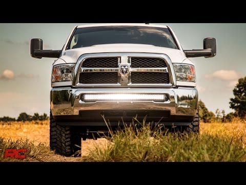 Rough Country LED Light | Bumper Mount | 40" Black Dual Row | Ram 2500 4WD (10-18)
