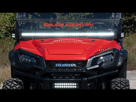 Rough Country LED Light | Cage Mount | 50" Black Single Row | Honda Pioneer 1000/Pioneer 1000-5 (16-22)