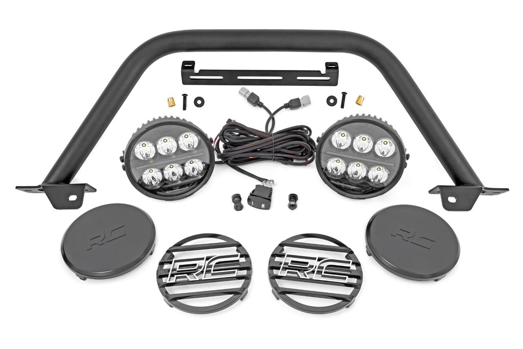 Rough Country Safari Bar | 6.5 Inch Round LED | OE Modular Steel | Ford Bronco (21-23)