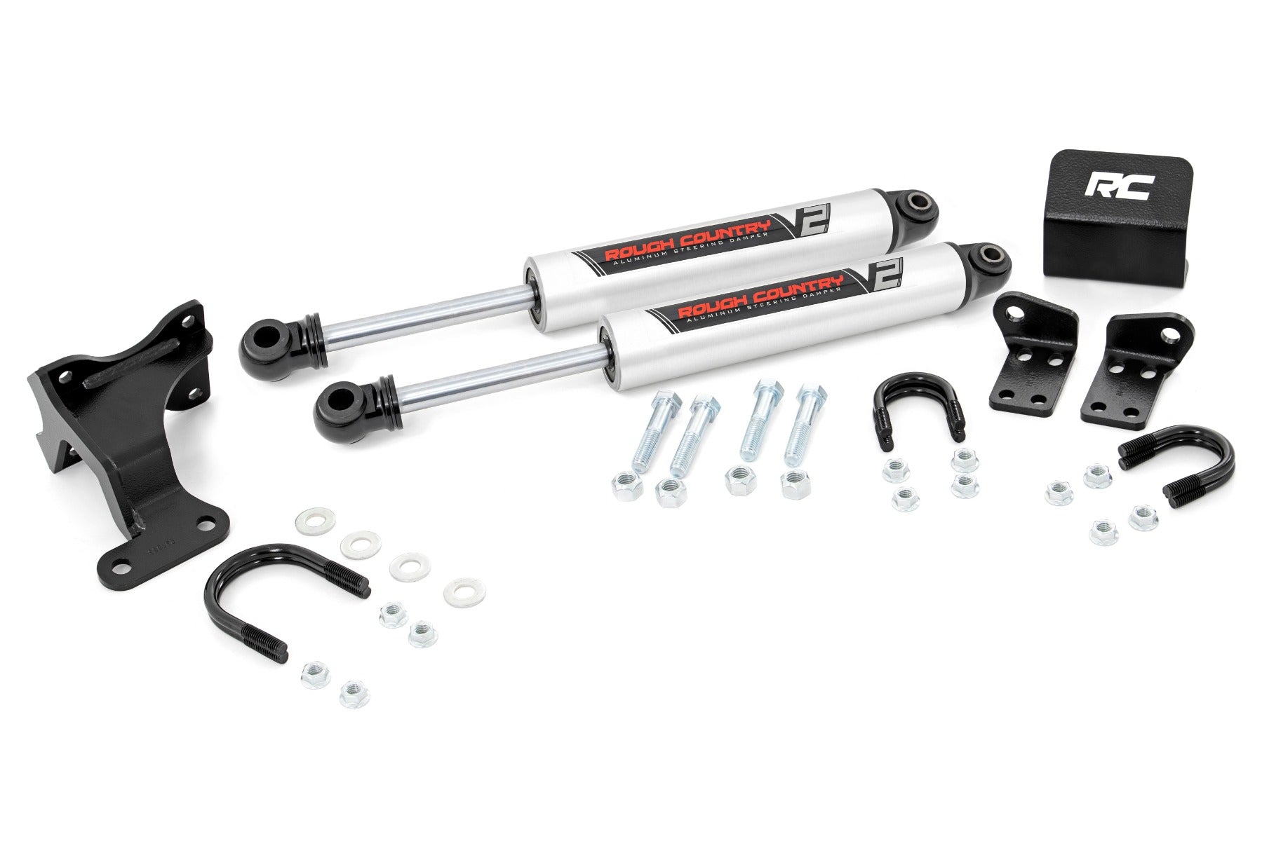 V2 Steering Stabilizer | Dual | 2-8 Inch Lift | Jeep Wrangler JK (07-18)