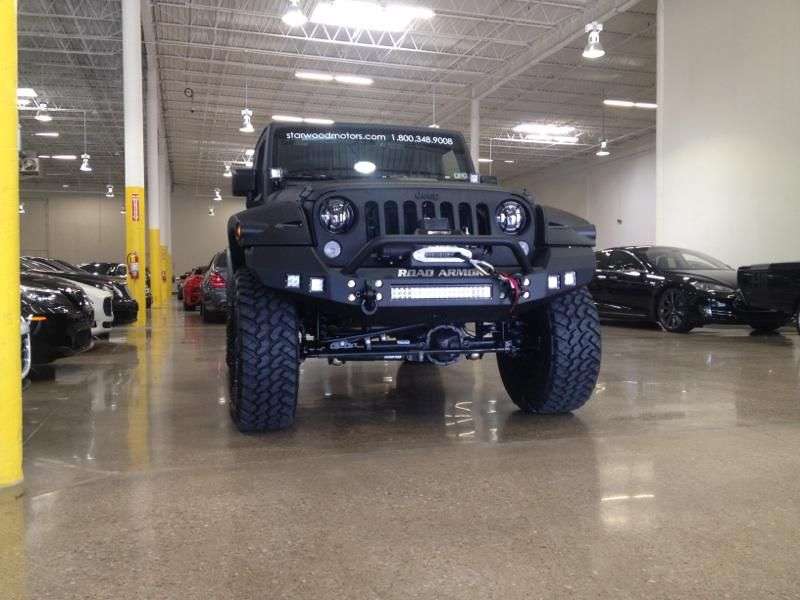 2007-2018 Jeep Jk Stealth Front Winch Bumper Pre-Runner Guard - Texture Black Warn Powerplant