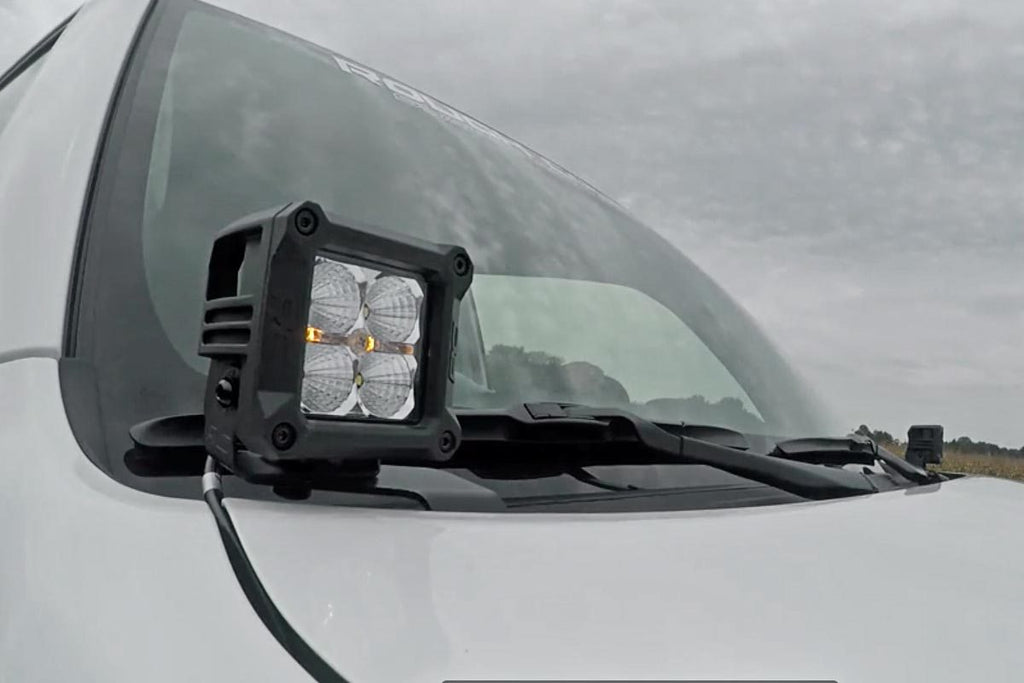 Rough Country LED Light | Ditch Mount | 3" Chrome Wide Angle Pair