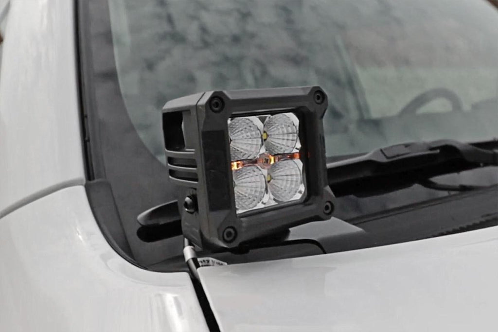 Rough Country LED Light | Ditch Mount | 3" Chrome Wide Angle Pair