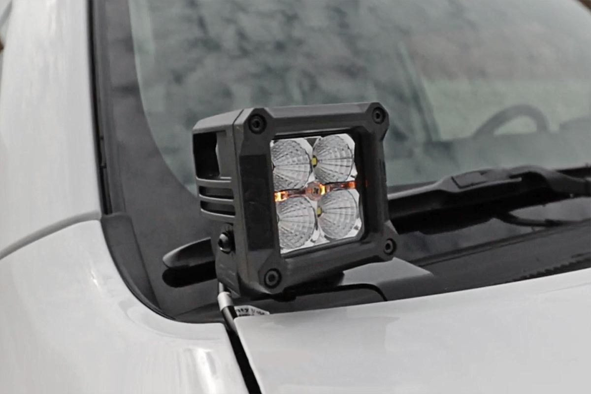 Rough Country LED Light | Ditch Mount | 3" Chrome Wide Angle Pair