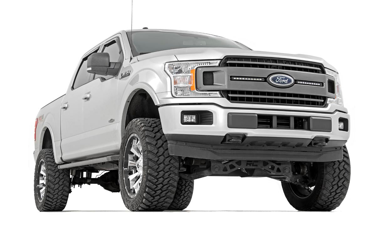 Rough Country LED Light | Grille Mount | 10" Black Slimline Pair | Ford F-150 (18-20)