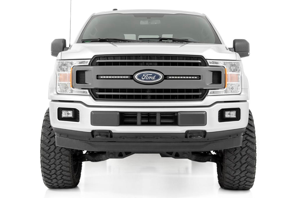 Rough Country LED Light | Grille Mount | 10" Chrome Slimline Pair | Ford F-150 (18-20)