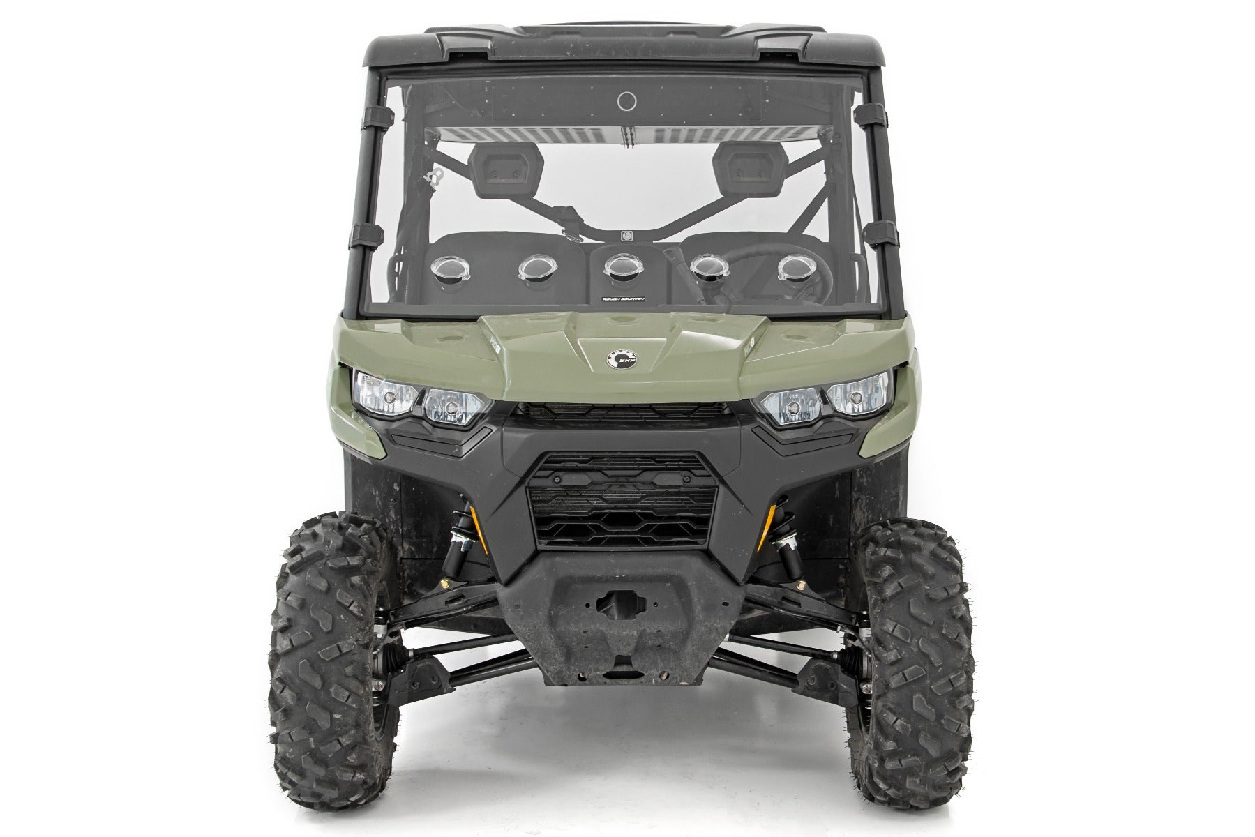 Rough Country Vented Full Windshield | Scratch Resistant | Can-Am Defender (16-22)