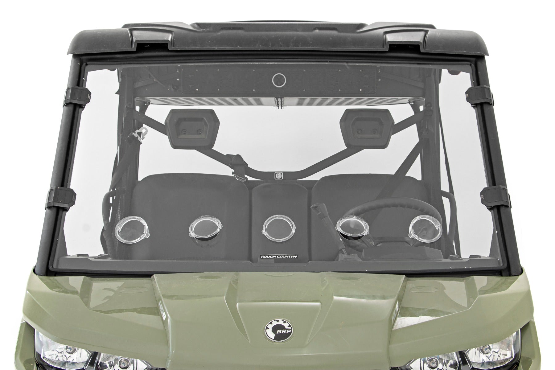 Rough Country Vented Full Windshield | Scratch Resistant | Can-Am Defender (16-22)