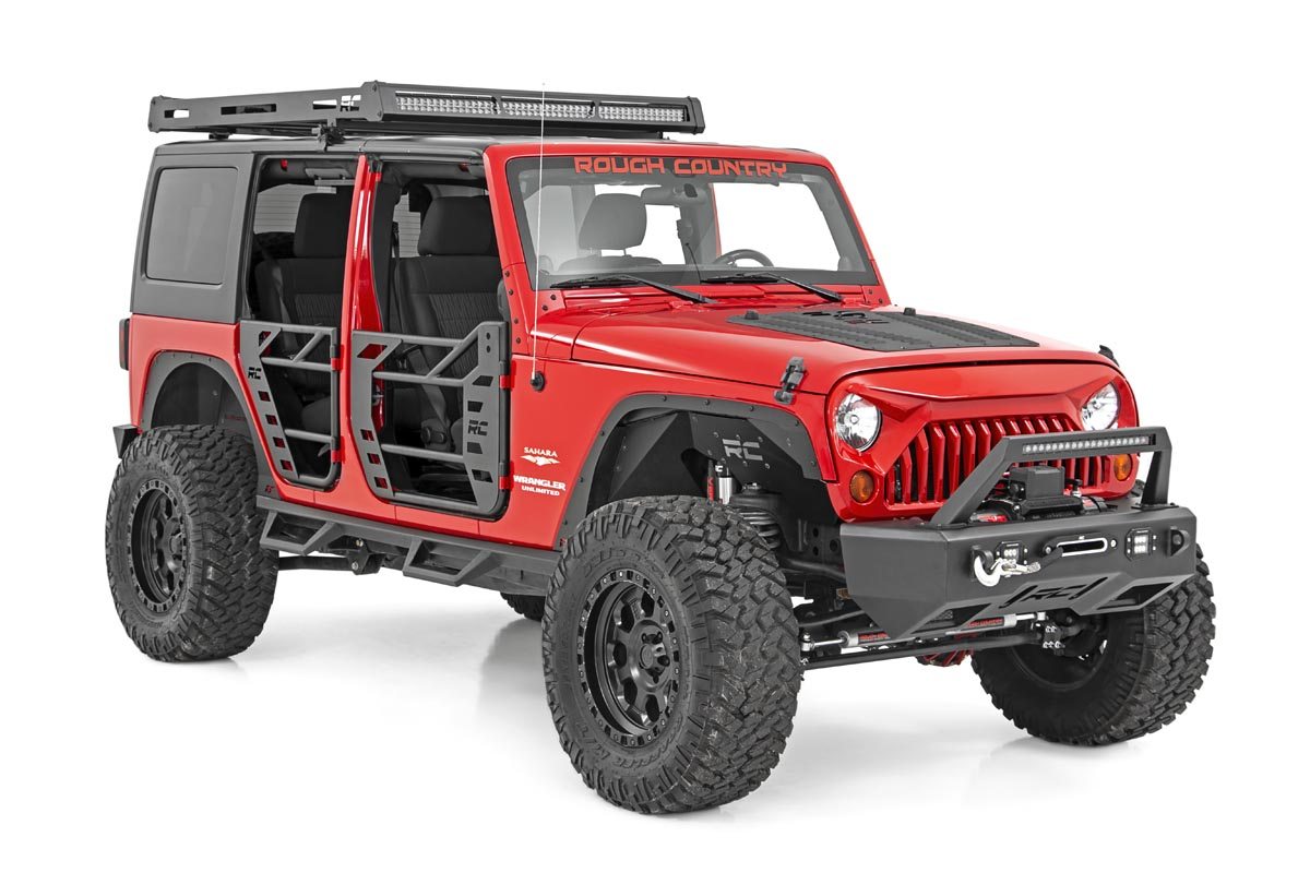 Rough Country Tubular Doors | Front and Rear | Jeep Wrangler JK  (2007-2018)