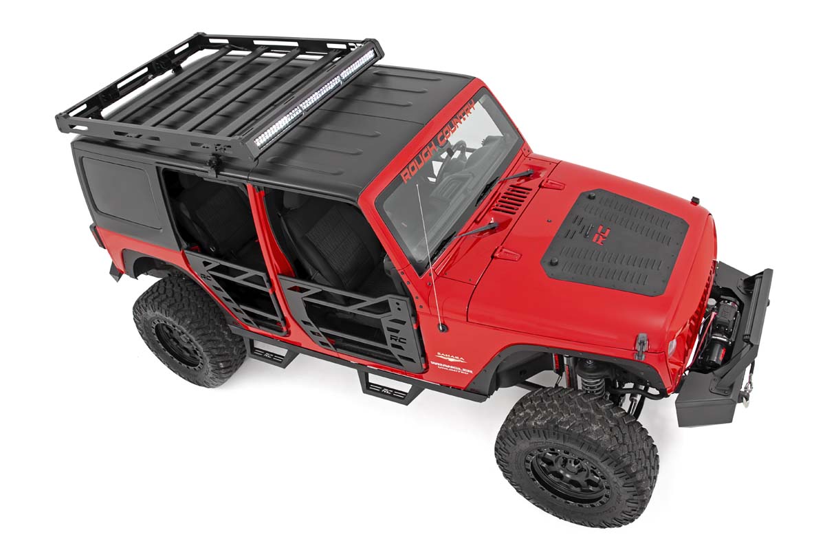 Rough Country Roof Rack | Black Series Lights | Jeep Wrangler JK  (2007-2018)
