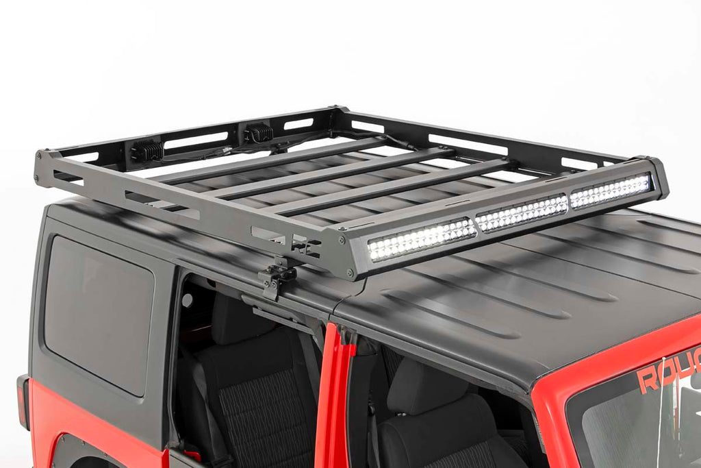 Rough Country Roof Rack | Black Series Lights | Jeep Wrangler JK  (2007-2018)