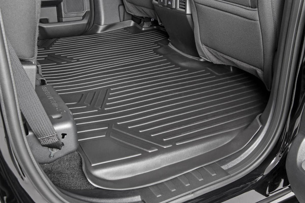 Rough Country Floor Mats | FR & RR | Over Hump | Ford F-150 (15-23)/F-150 Lightning (2022)