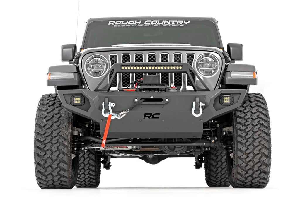 Rough Country Front Winch Bumper | Jeep Gladiator JT/Wrangler 4xe/Wrangler JK/Wrangler JL
