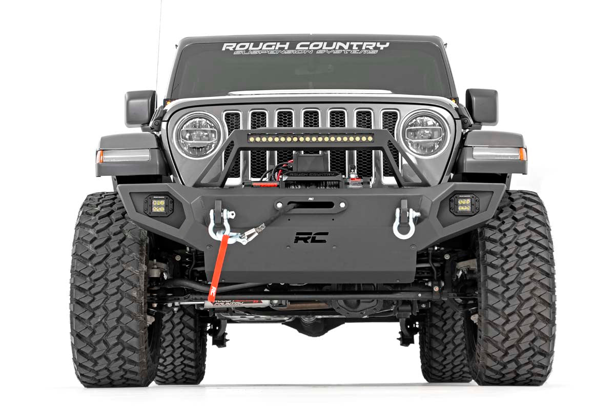 Rough Country Front Winch Bumper | Jeep Gladiator JT/Wrangler 4xe/Wrangler JK/Wrangler JL