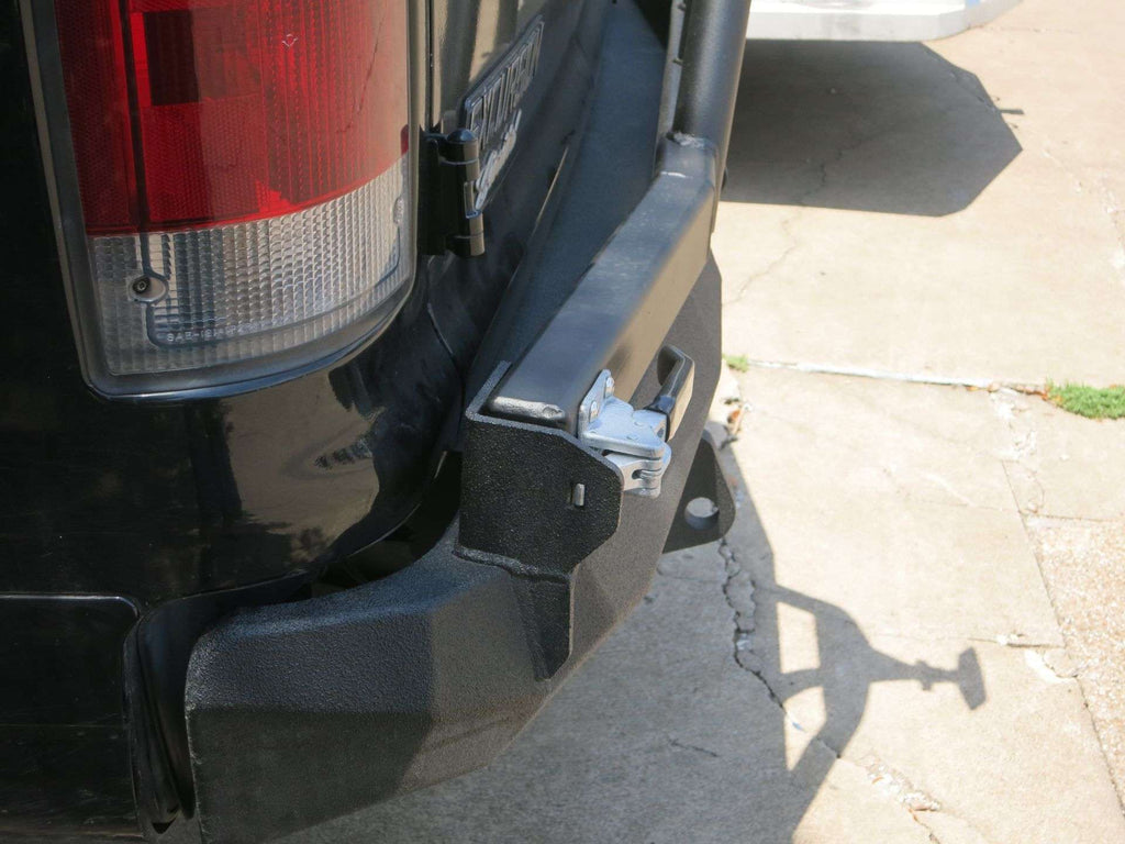 1999-2007 Ford Excursion Stealth Rear Winch Bumper With Tire Carrier - Texture Black Warn M8000 Or 9.5Xp