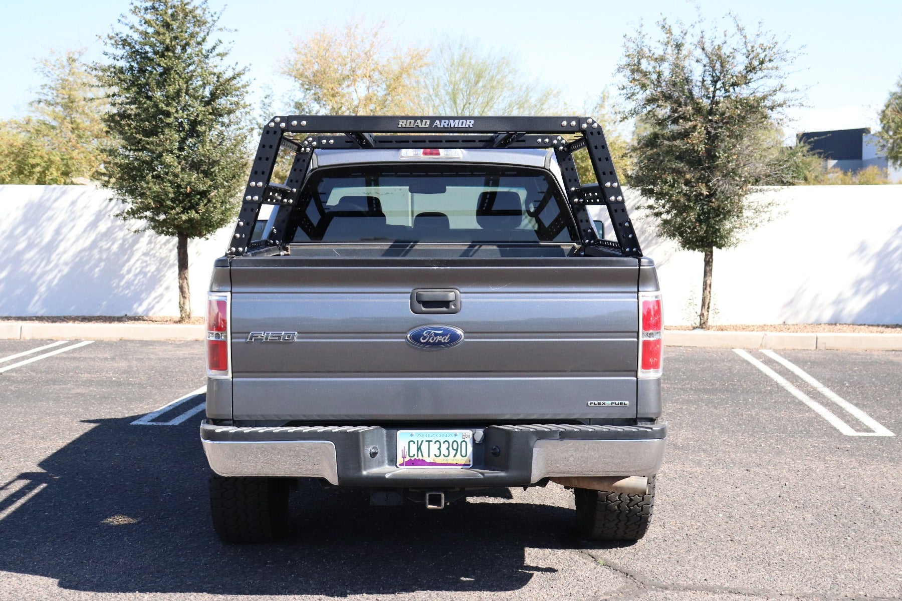 2009-2014 Ford F-150 Treck - Overland Pkg. 5 1/2 To 6Ft. Full-Size Truck Beds, Adjustable Bed Rack System (505Brs-Brktkit Included) Rear Strap, Upper & Lower Rails Included  - Texture Black