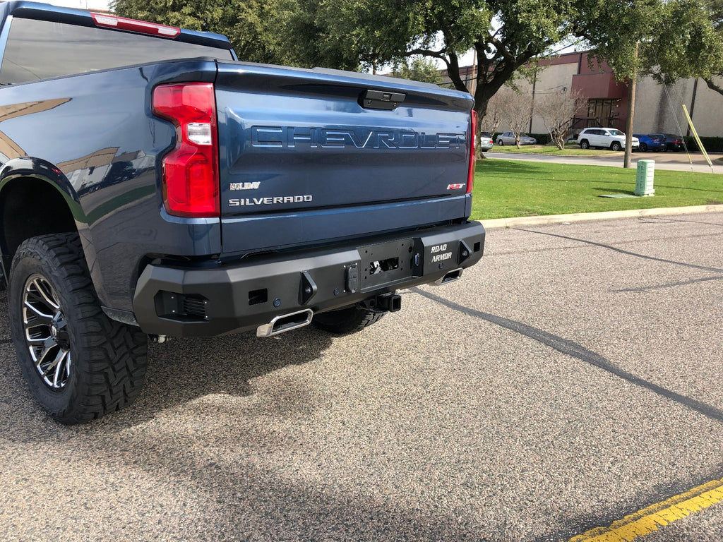 2019-2021 Gmc / Chevy 1500 Stealth Rear Winch Bumper - Texture Black Warn M8000 Only