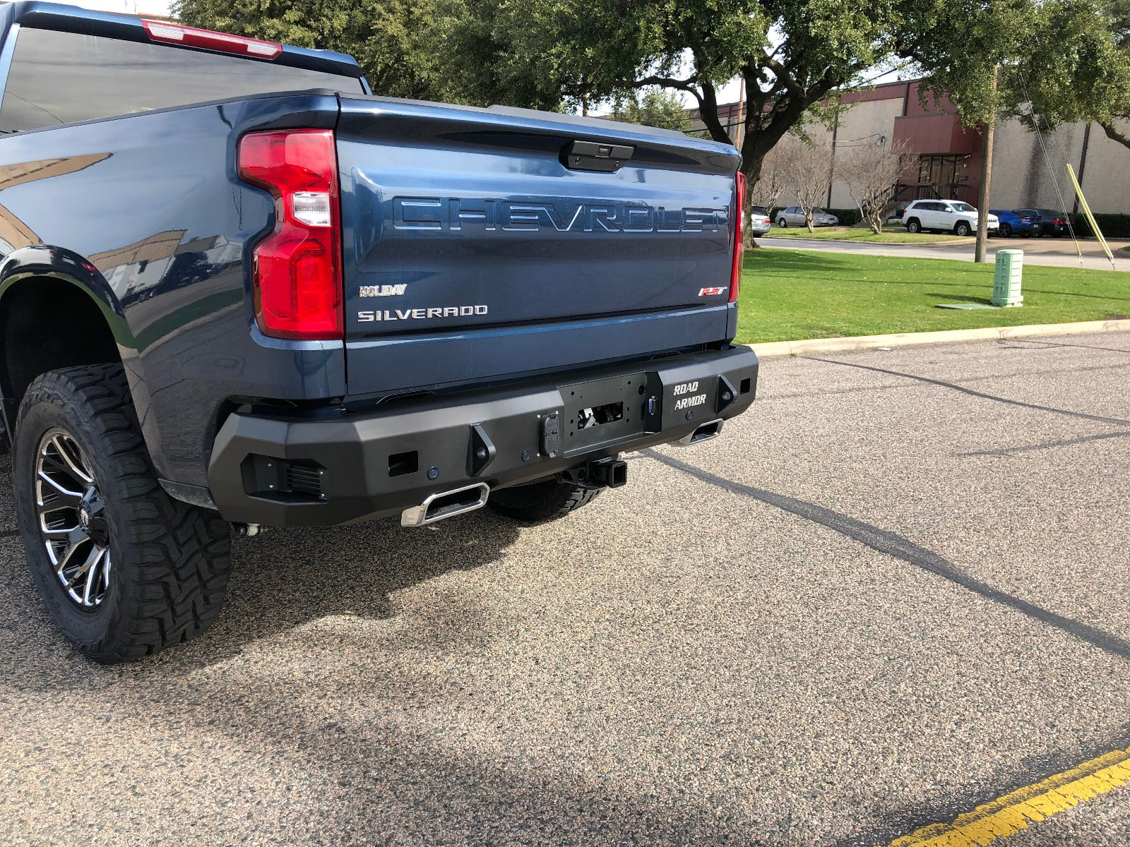 2019-2021 Gmc / Chevy 1500 Stealth Rear Winch Bumper - Texture Black Warn M8000 Only