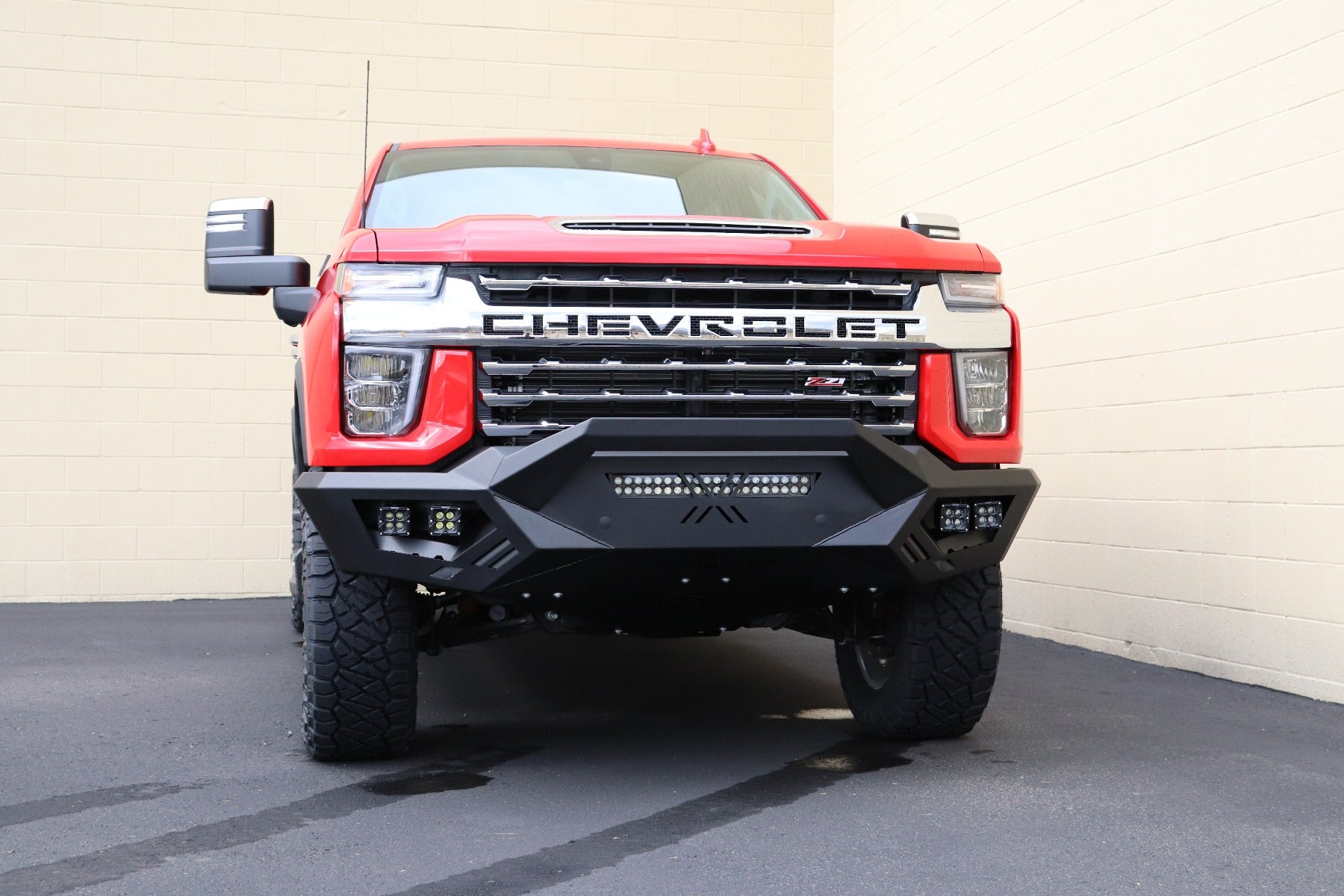 2020-23 Chevy 2500 Spartan Front Bumper Bolt-On Accessory Skid Plate Guard Texture Black Road Armor