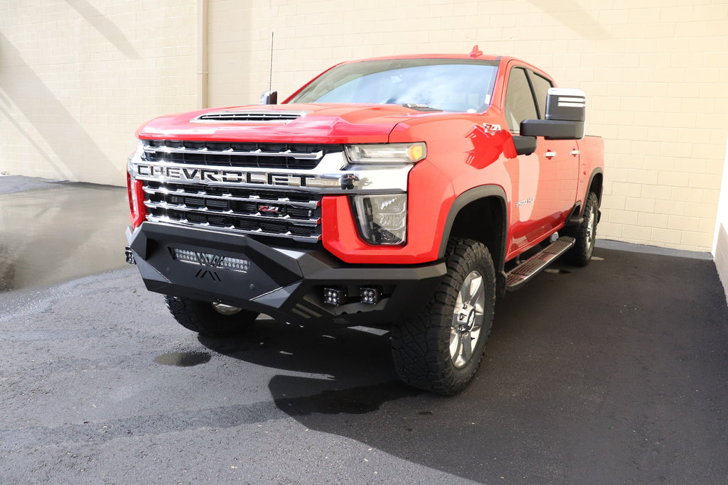2020-23 Chevy 2500 Spartan Front Bumper Bolt-On Accessory Sheet Metal Pre-Runner Guard Texture Black Road Armor