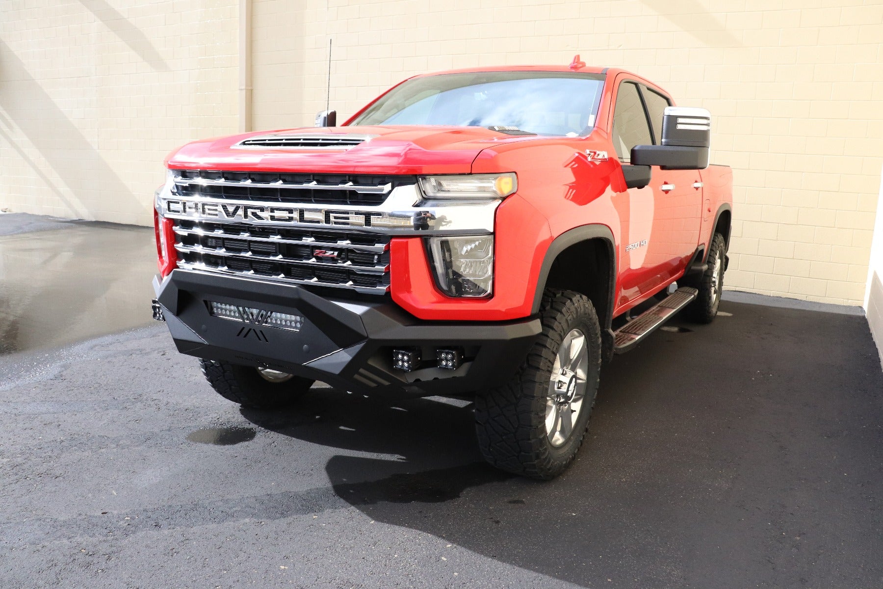 2020-23 Chevy 2500 Spartan Front Bumper Bolt-On Accessory Sheet Metal Pre-Runner Guard Texture Black Road Armor