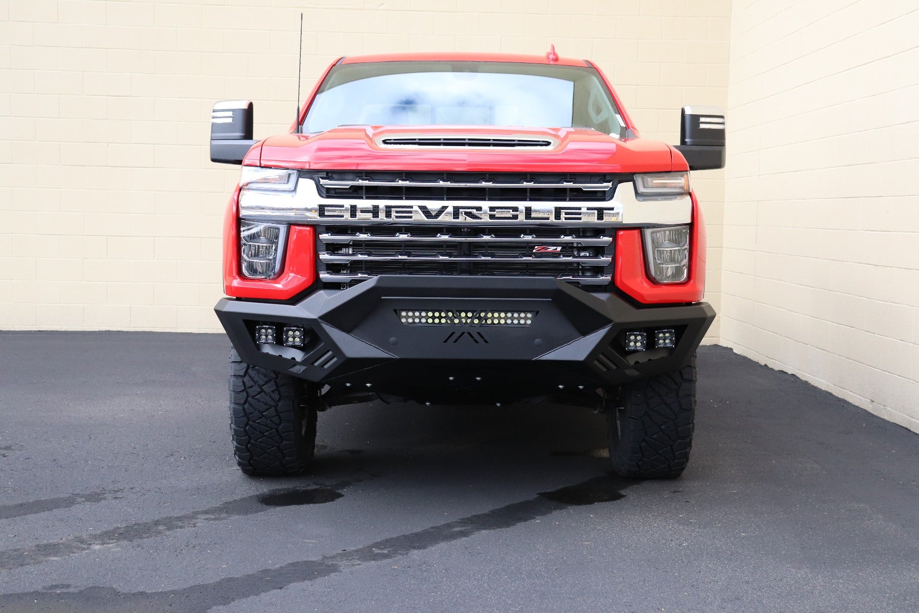 2020-23 Chevy 2500 Spartan Front Bumper Bolt-On Accessory Sheet Metal Pre-Runner Guard Texture Black Road Armor