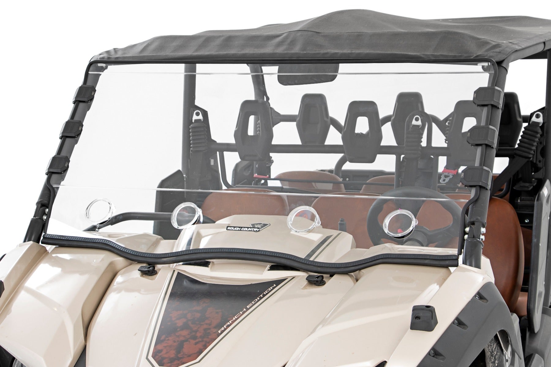 Rough Country Vented Full Windshield | Scratch Resistant | Yamaha Viking/Viking EPS (14-22)