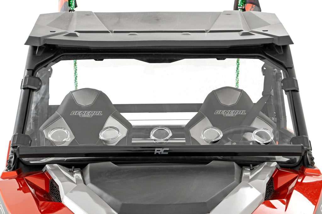 Rough Country Vented Full Windshield | Scratch Resistant | Polaris General (16-22)/General 4 (17-22)