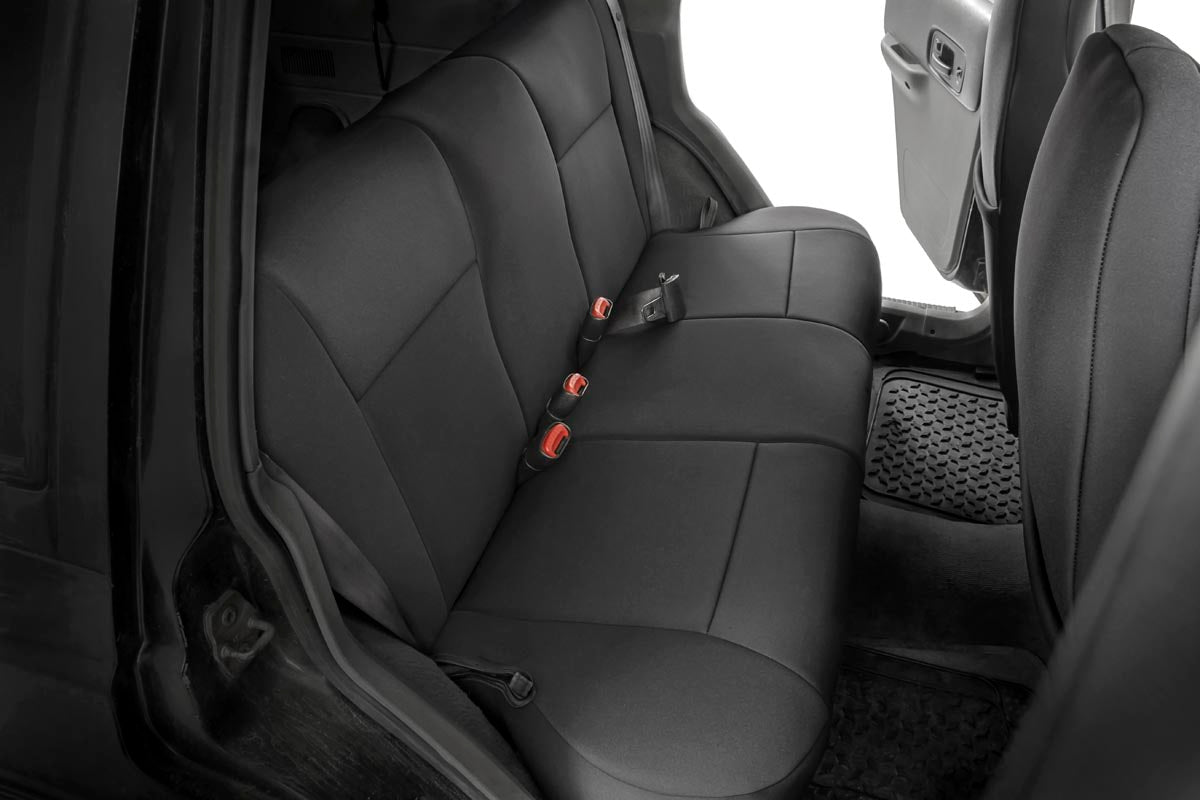 Rough Country Seat Covers | Non Detach Headrest FR and Rear | Jeep Cherokee XJ (84-96)